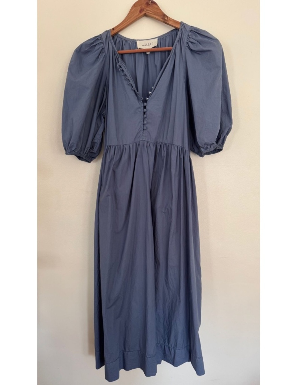 THE GREAT. | The Ravine Dress in Dutch Blue | Size 1